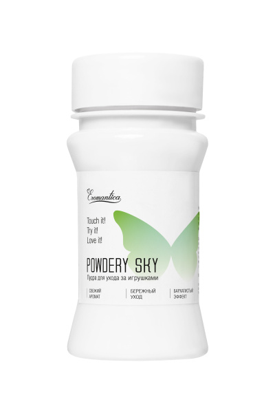 Пудра для ухода за игрушками Eromantica «Powdery Sky», с ароматом мяты, 40 г