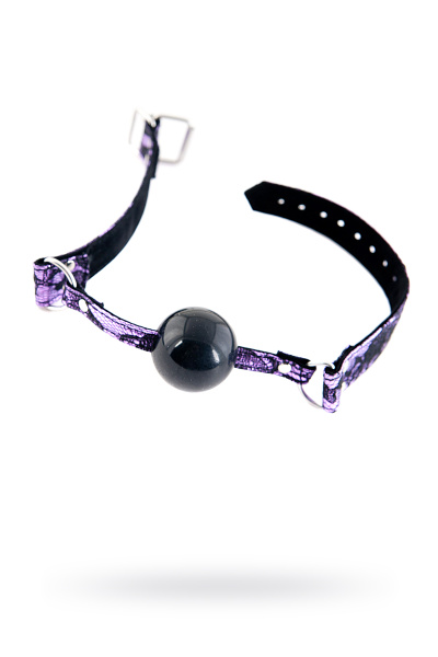 Кляп с кружевным ремешком, TOYFA Marcus, пурпурный, 62 см