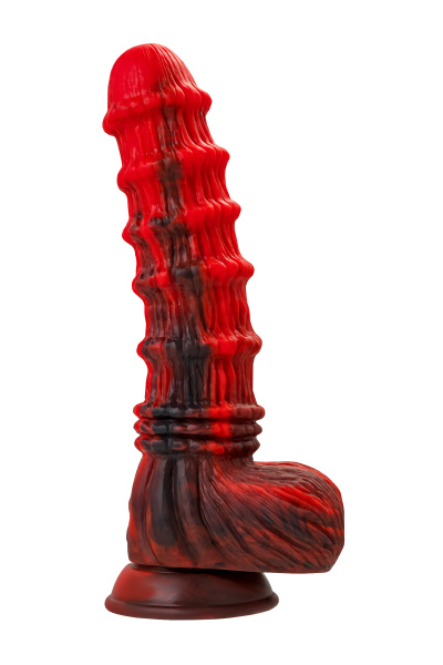 Вибратор Black&Red by Toyfa Monster Tops, силикон, красно-черный, 27 см