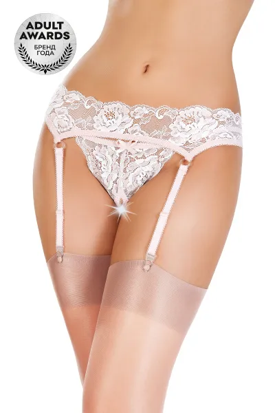 Комплект эротический: пояс для чулок и трусики кружевные (46-48)