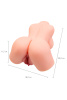 Мастурбатор реалистичный в форме женского тела, с 2 любовными входами, ТPE, телесный, 2,5 кг (в бело