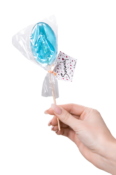 Леденец Sosuчki «Вагинка Blue Curacao», голубой, 50 гр.