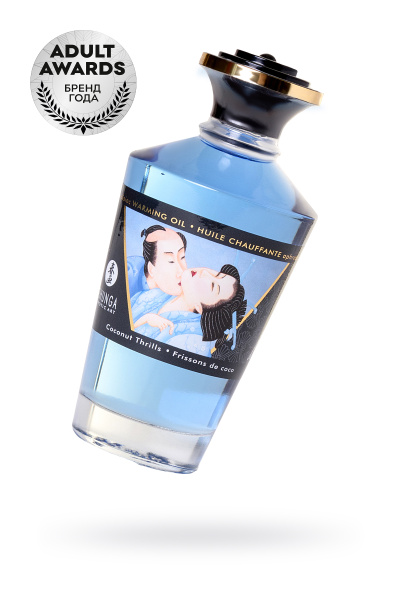 Массажное масло возбуждающее Shunga Кокосовое волнение,  натуральное, 100 мл