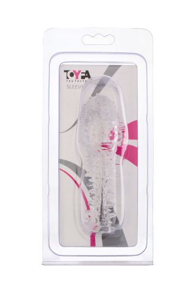 Насадка на пенис с ворсинками TOYFA, прозрачная, 13,5 см