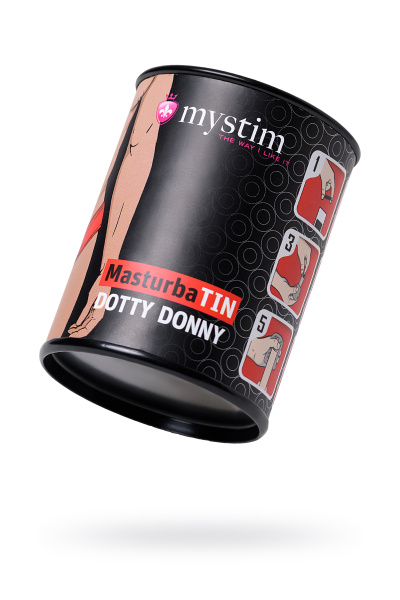 Яйцо-мастурбатор Mystim Masturbatin Dotty Donny, белый, 4,5 см