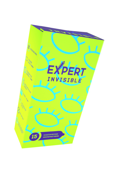 Презервативы EXPERT Invisible, ультратонкие, 15 шт