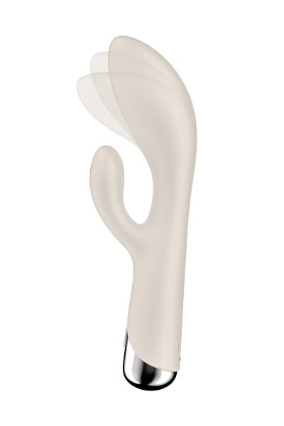 Вибратор-кролик с ротацией Satisfyer Spinning Rabbit 1, силикон, бежевый, 20,5 см